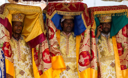 Timket Ethiopian orthodox celebration epiphany priests-carry tabot model arc covenant colorful procession
